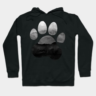 Gray Ombre Paw Print Hoodie